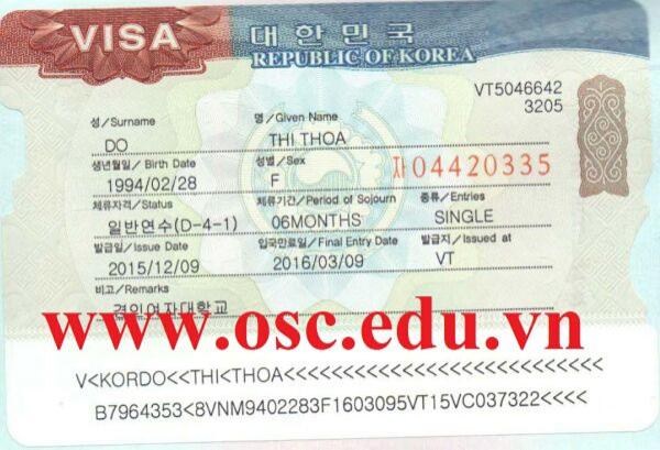 Chúc mừng bạn Đỗ Thị Thoa đạt visa du học Hàn Quốc Trường Cao Đẳng Nữ Sinh Kyungin (Kyungin Women College)