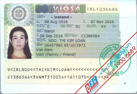 Visa thăm thân Ailen: Chúc mừng cô Nguyễn Thị Kim Oanh và em Nguyễn Đình Hạ Quyên đã nhận visa thăm thân từ Đại sứ quán Ailen